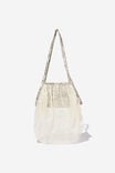 Faye Netted Tote Bag, WHITE - alternate image 1