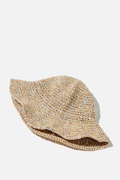 Kimberley Crochet Bucket Hat, RAINBOW
