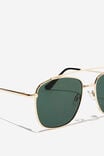 Elle Metal Aviator Sunglasses, GOLD/DARK GREEN - alternate image 2