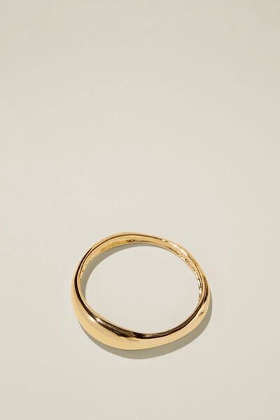 Single Bracelet, GOLD PLATED CHUNKY BANGLE