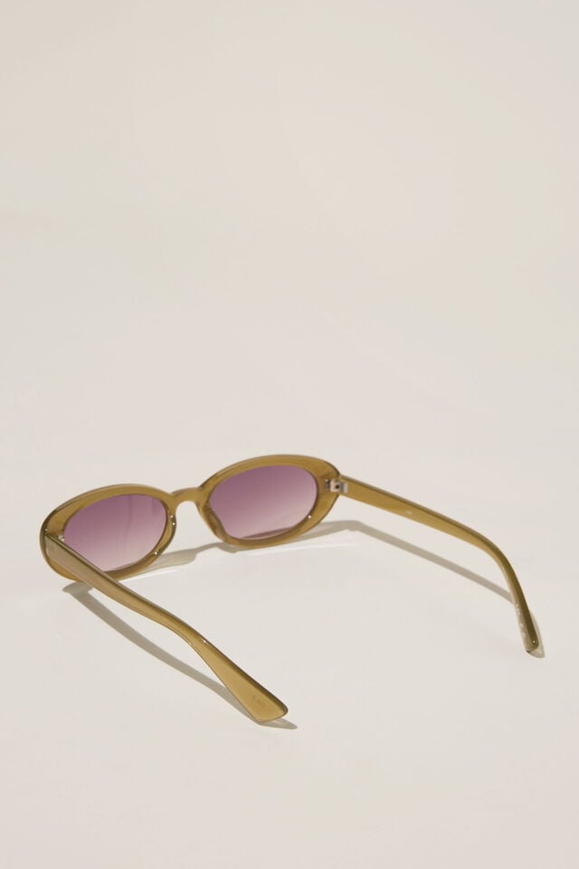 Óculos de Sol - Ophelia Oval Sunglasses, CAMEO GREEN