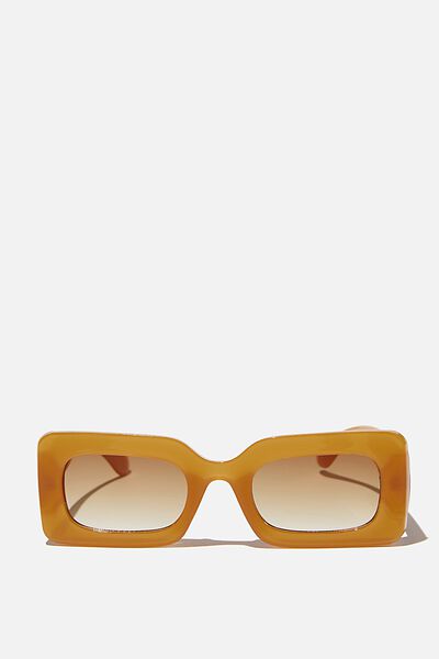 Gigi Square Sunglasses, HONEY