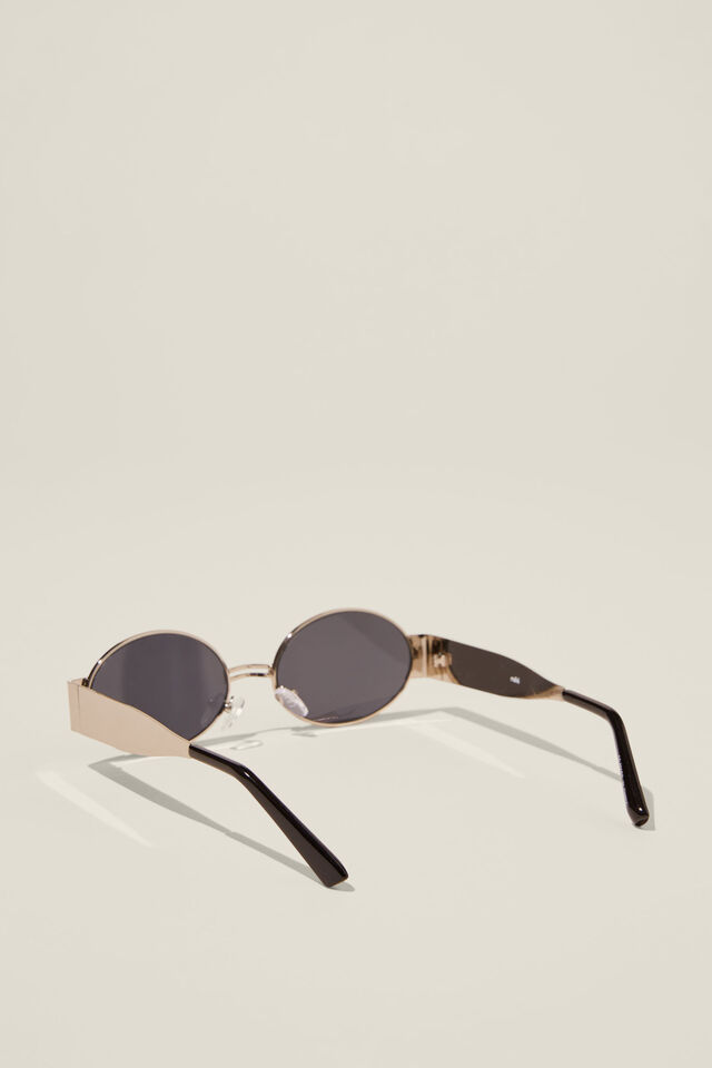 Izzy Round Metal Sunglasses, SILVER/SMOKE