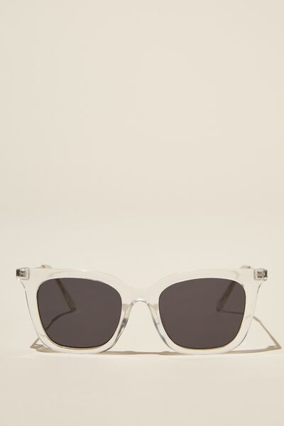 Cindy Square Sunglasses, CLEAR CRYSTAL