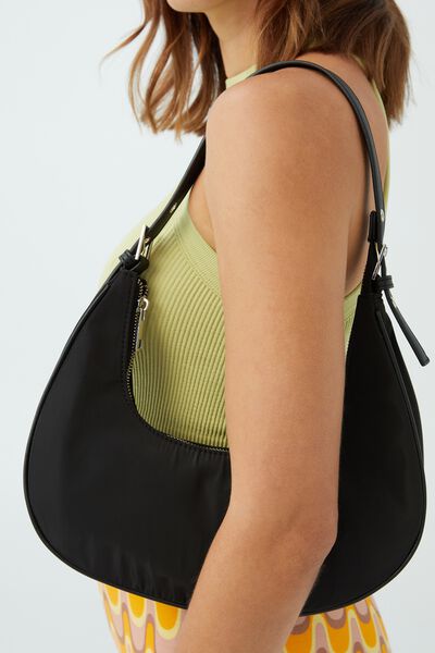Nicole Shoulder Bag, BLACK