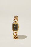 Classic Watch, GOLD PLATED RECTANGLE CURB CHAIN BAND - alternate image 1