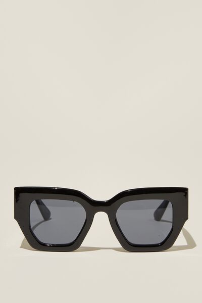 Aubrey Oversized Sunglasses, BLACK