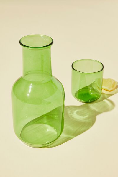 Glass Carafe Set 760Ml, GREEN