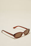 Ophelia Oval Sunglasses, RICH BROWN - alternate image 2