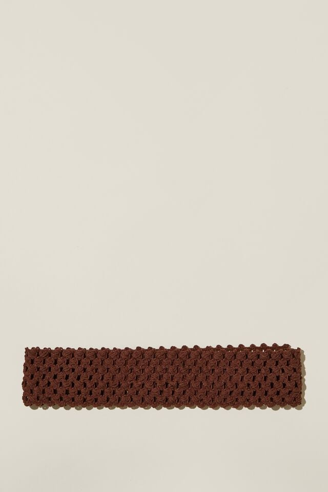 Crochet Headband, BROWN