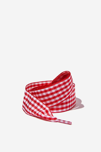 Rubi Shoe Laces, RED GINGHAM