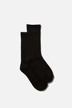 Club House Crew Sock, SOLID BLACK