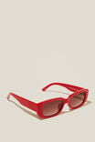 Abby Rectangle Sunglasses, SCARLET RED - alternate image 2