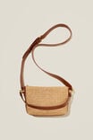 Tilly Textured Cross Body Bag, CHOCOLATE/NATURAL WOVEN - alternate image 1
