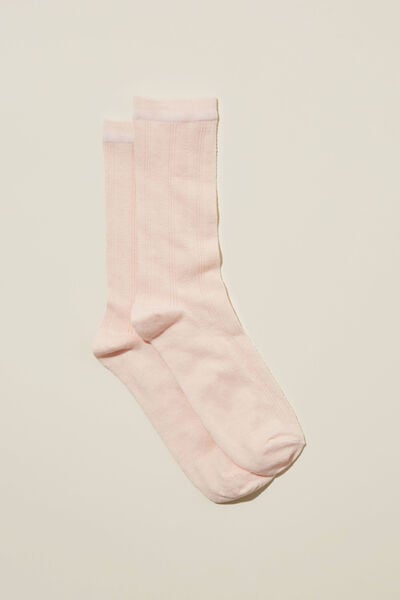 Pretty Pointelle Socks, SOFT PINK