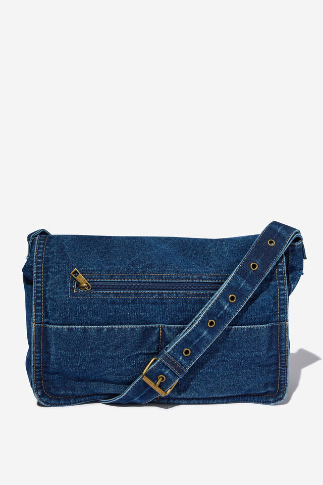 Max Messenger Bag, BLUE DENIM