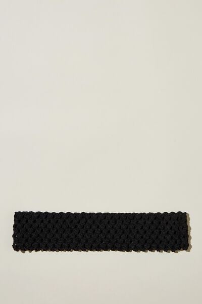 Crochet Headband, BLACK