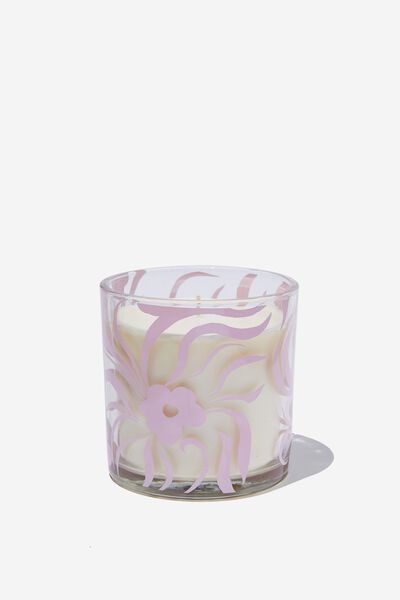 Rita Glass Candle, LILAC FLORAL