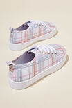 Saylor Lace Up Plimsoll, ORCHID CHECK - alternate image 3