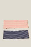 NAVY AND PINK STRIPE