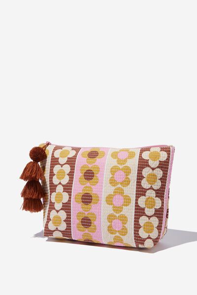 Large Pouch, DELILAH DAISY SHERBET PINK