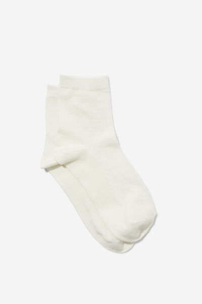 Lightweight Heart Pointelle Sock, WHITE