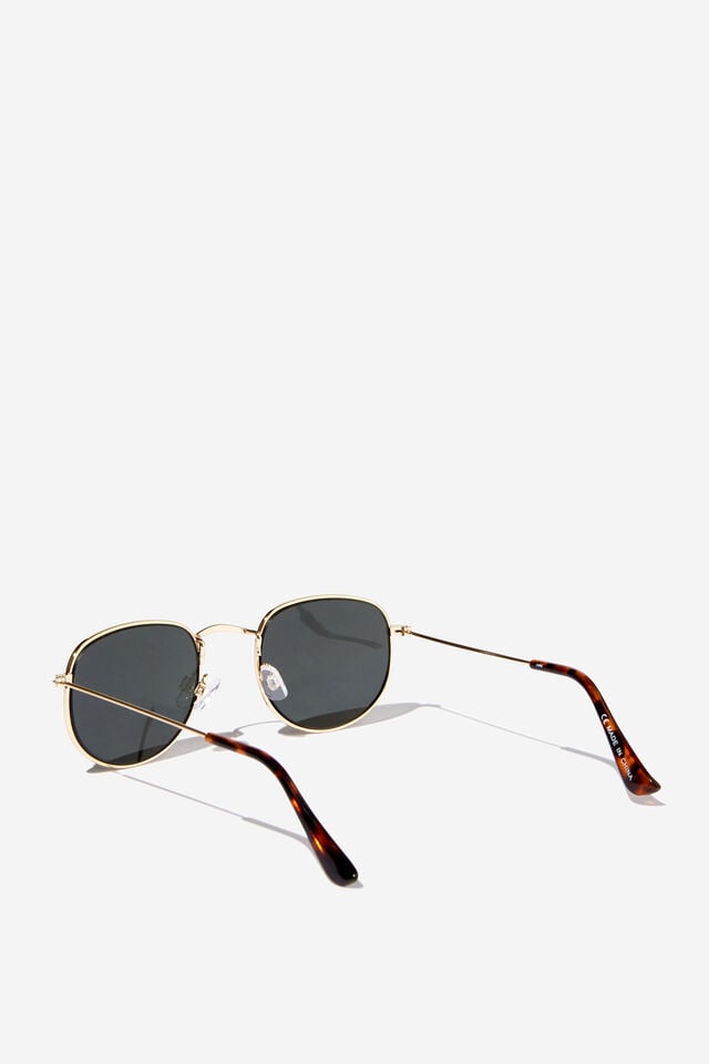 Maria Metal Sunglasses, GOLD/DARK GREEN