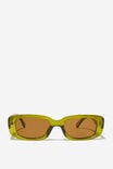 Abby Rectangle Sunglasses, SWEET GREEN - alternate image 1