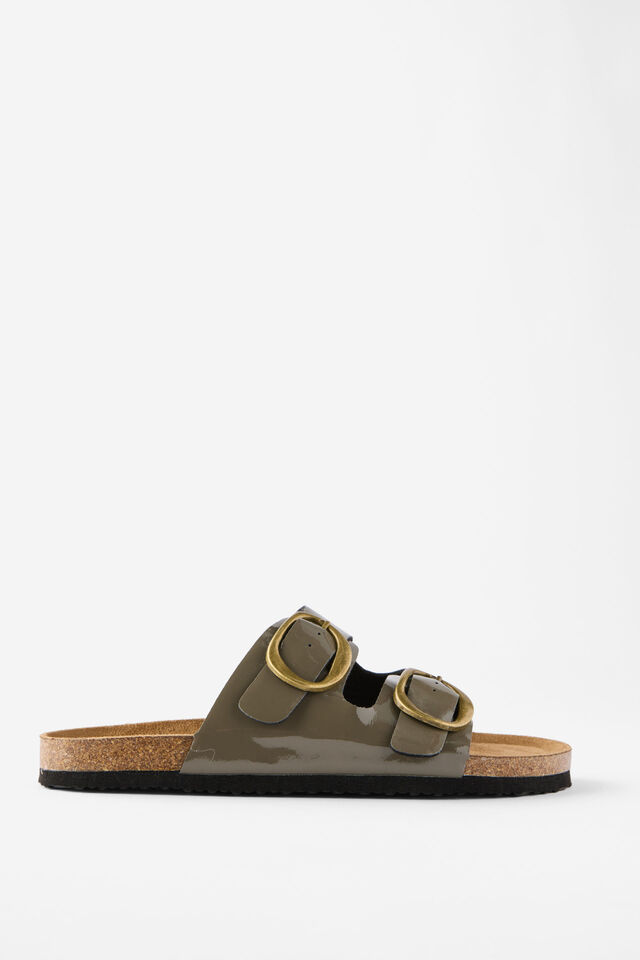 Rex Double Buckle Slide, MOSS/MOLTEN BUCKLE