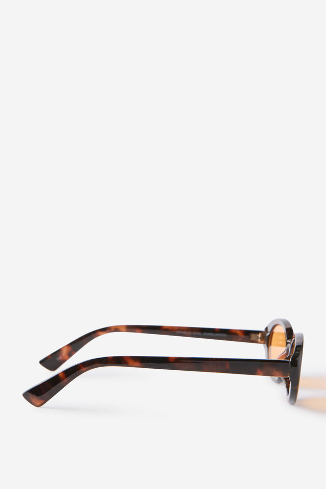 Ophelia Oval Sunglasses, DEEP TORT/YELLOW