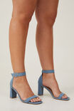 Matilda Ankle Strap Block Heel, WASHED BLUE DENIM - alternate image 1