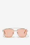 Elle Metal Aviator Sunglasses, GOLD/BURNT ORANGE - alternate image 1