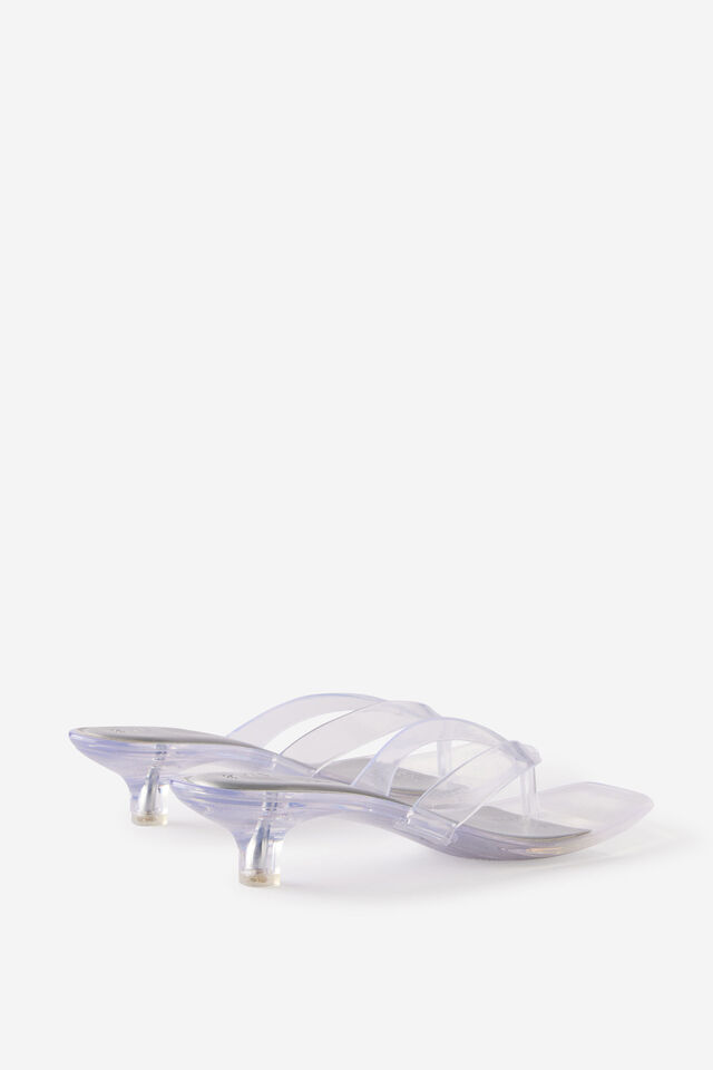 Jelly Flip Flop Heel, CLEAR