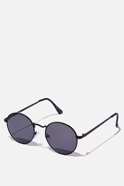 Emmi Metal Frame Sunglasses, BLACK