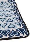Picnic Blanket, GINA GEO HEART ICE BLUE