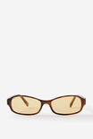 Jamie Slim Wrap Around Sunglasses, DEEP TORT/YELLOW - example image 1