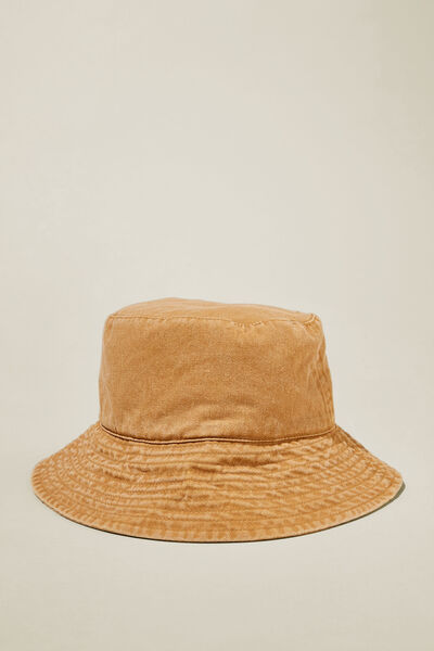 Willow Washed Bucket Hat, TOFFEE