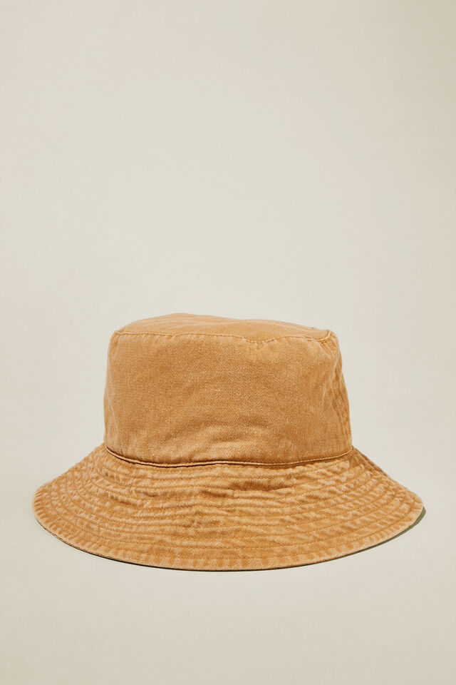 Willow Washed Bucket Hat, TOFFEE