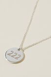 Personalised Premium Pendant Necklace Silver Plate, STERLING SILVER PLATED DISC - alternate image 2