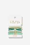 All Tied Up Hair Tie Pack, TEAL GREEN/METALLIC - alternate image 1