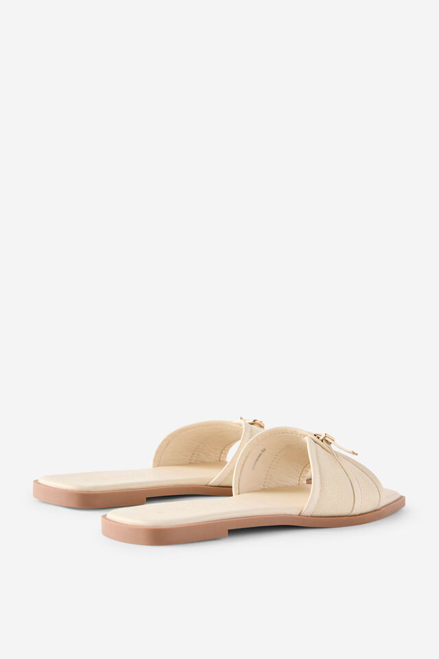 Charlotte Buckle Slide, CANVAS / BONE