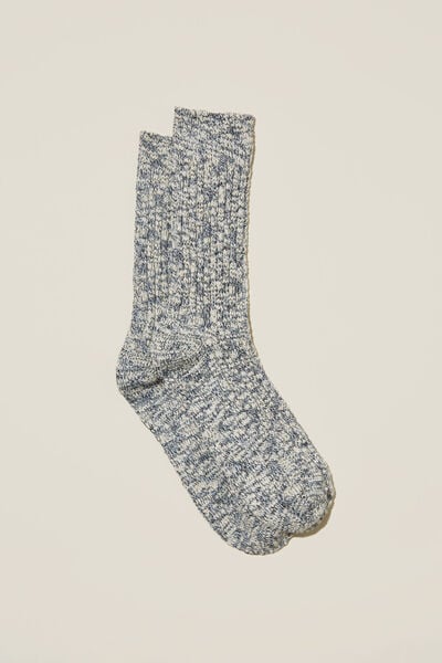 The Holiday Sock, NAVY/BLUE TWIST
