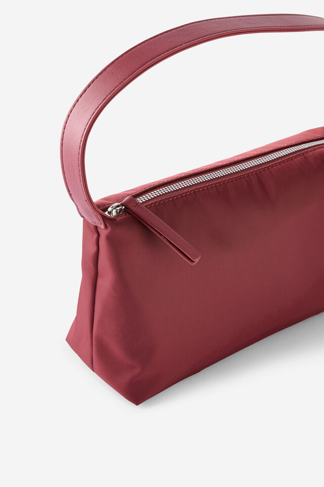 Sabrina Mini Underarm Bag, BURGUNDY