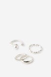 Multipack Rings, UP SILVER SMOOTH PEARL BEADED - example image 1