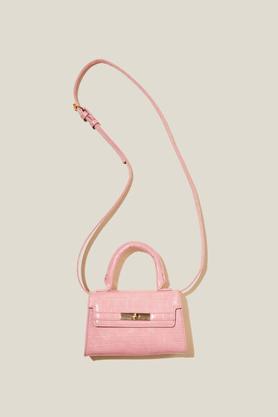 Annie Mini Top Handle Bag, ROSEBERRY TEXTURE
