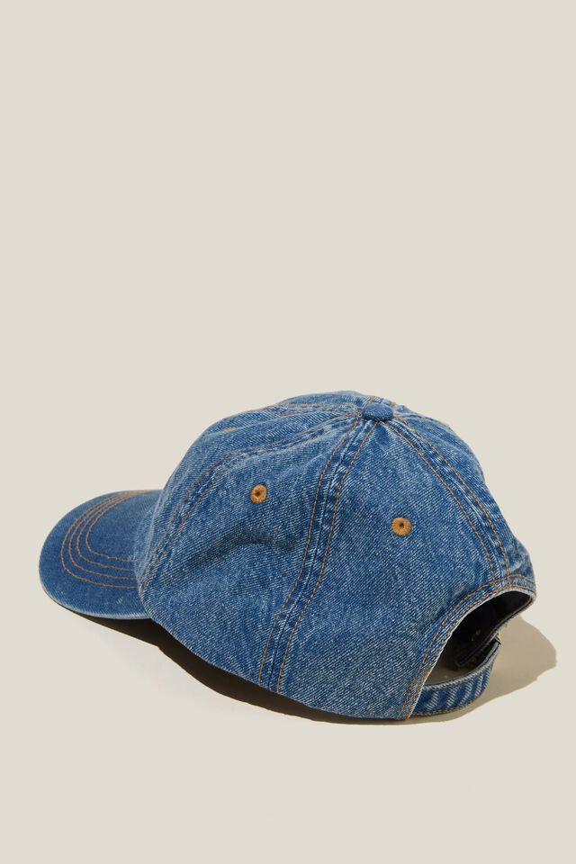 Classic Dad Cap - Vacation Personalised, WASHED DENIM/SURFERS BLUE