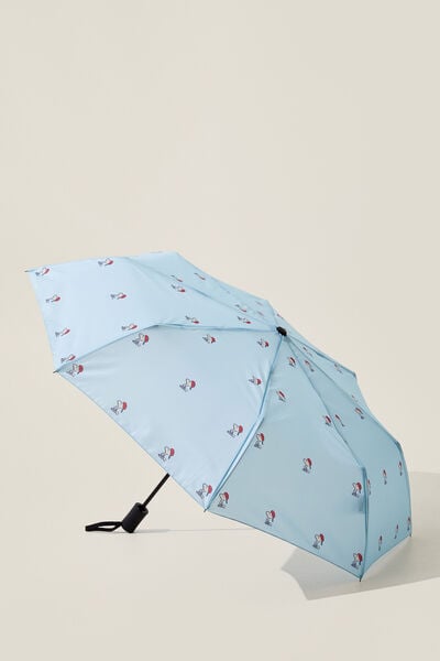 Rainy Day Compact Umbrella, LCN PEA SNOOPY COASTAL BLUE