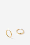 Select Color: GOLD FINE TWIST HUGGIE