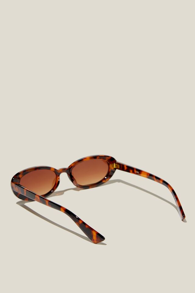 Ophelia Oval Sunglasses, TORT