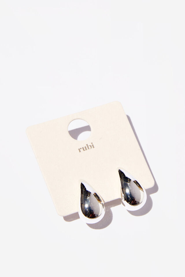 Small Charm Earring, UP SILVER WATERDROP